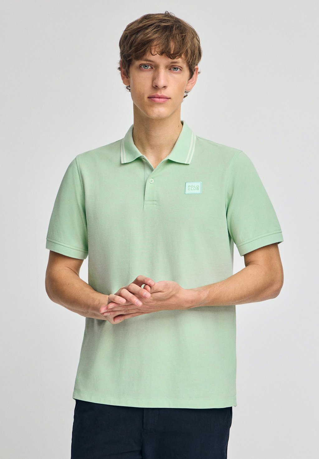 

Рубашка поло SHORT SLEEVE PATCH Polo Club, зеленый
