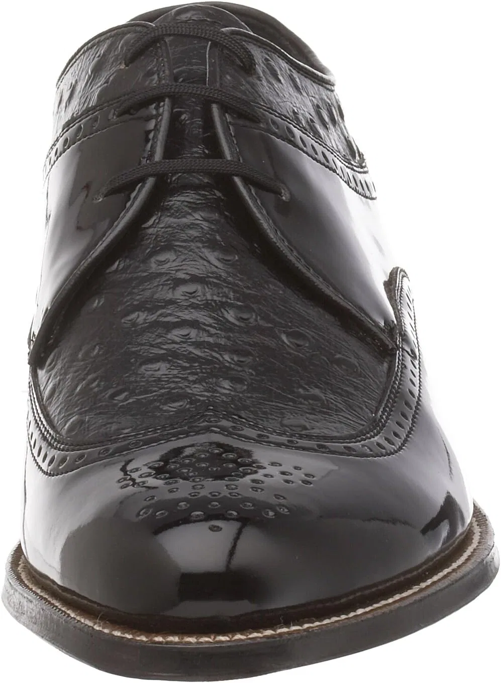 Мужские туфли Stacy Adams Dayton Ostrich Oxford, Black 375 — фото 2