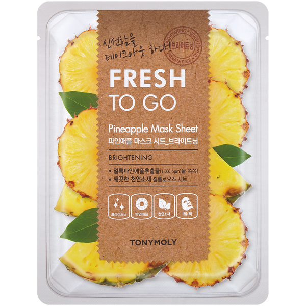 

Осветляющая маска для лица с экстрактом ананаса, 22 г Tony Moly Fresh to go pineapple