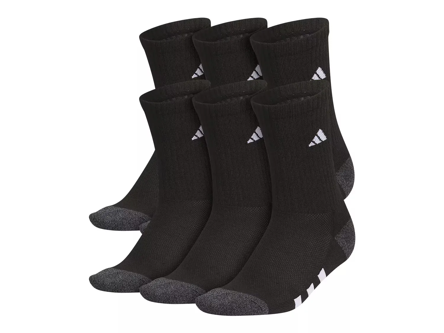 

Детские спортивные эластичные носки - набор 6 пар Adidas, Black/White