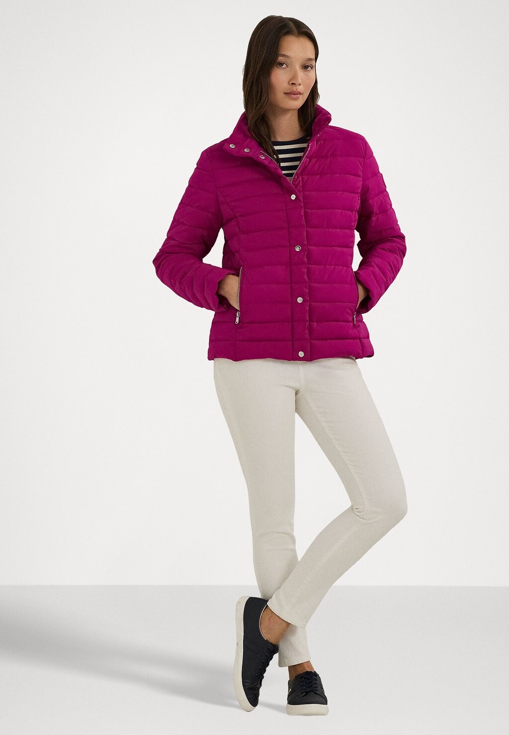 

Легкая куртка QUILTED FUNNELNECK PUFFER COAT Ralph Lauren, розовый