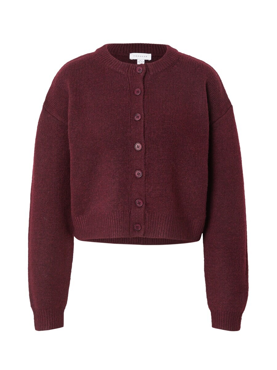 

Вязаный кардиган TOPSHOP Knit Cardigan, бордовый