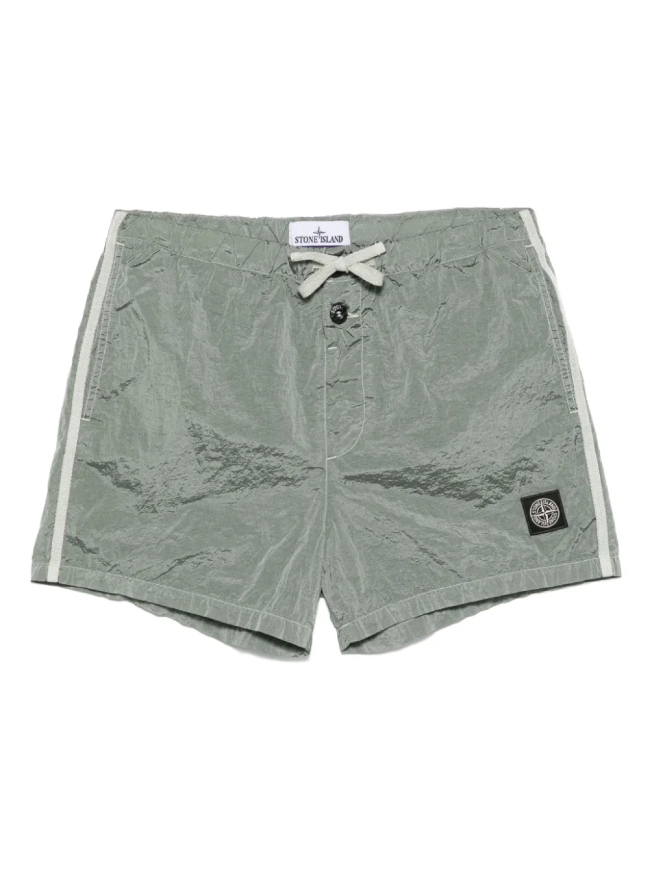 

Плавки-шорты с жатым эффектом Stone Island, зеленый