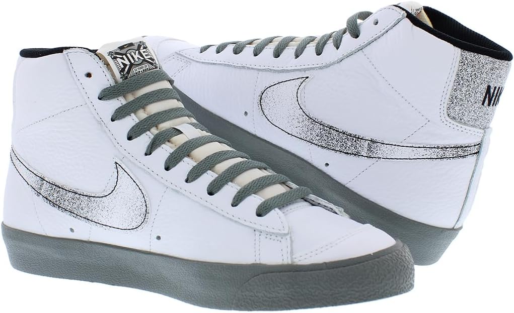 Мужские кроссовки Nike Blazer Mid 77 Vintage, белый/черный/серый — фото 2