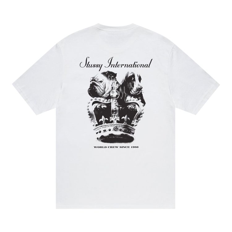 

Футболка Stussy Dog Crown Tee 'White', белый