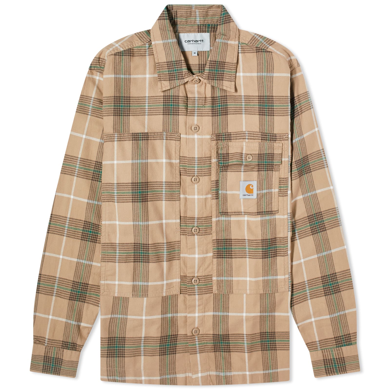 

Рубашка Carhartt Wip Hadley Check Overshirt, цвет Leather Check