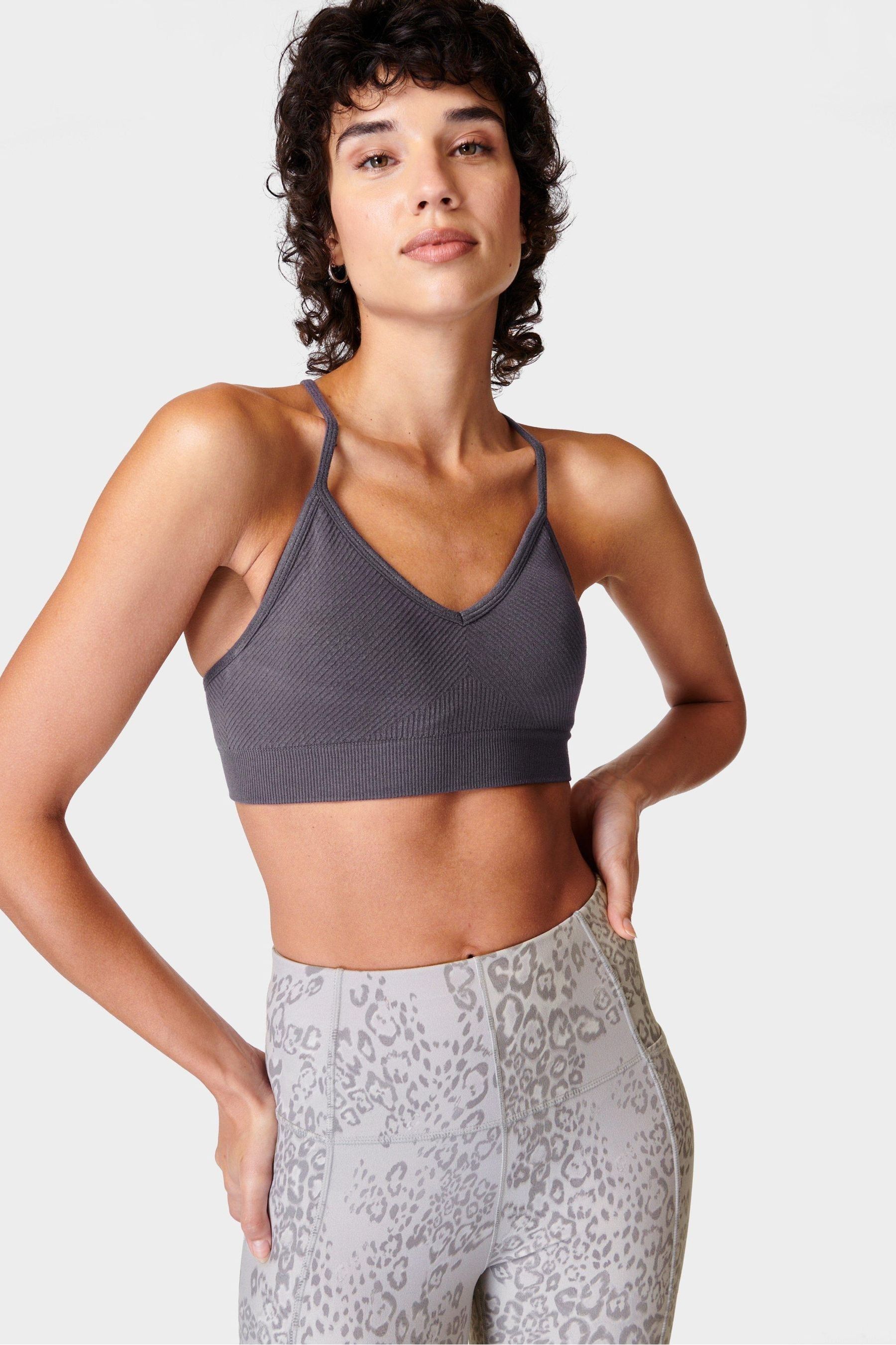 

Бесшовный бюстгальтер для йоги Mindful Flex Sweaty Betty, серый