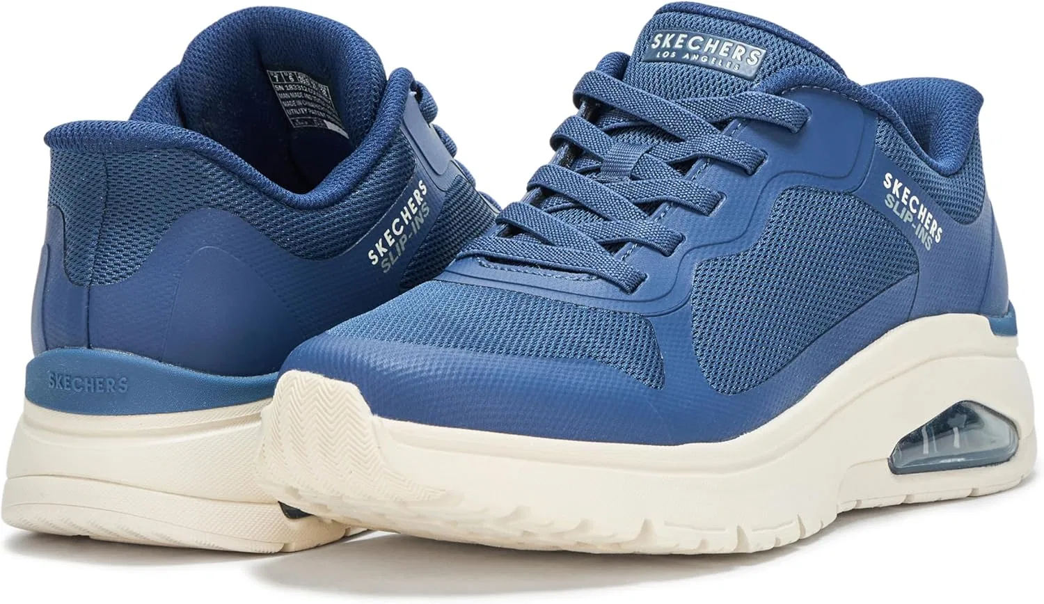 Мужские кроссовки Skechers UNO Flex-Ez Air Hands Free без шнурков, Navy — фото 3