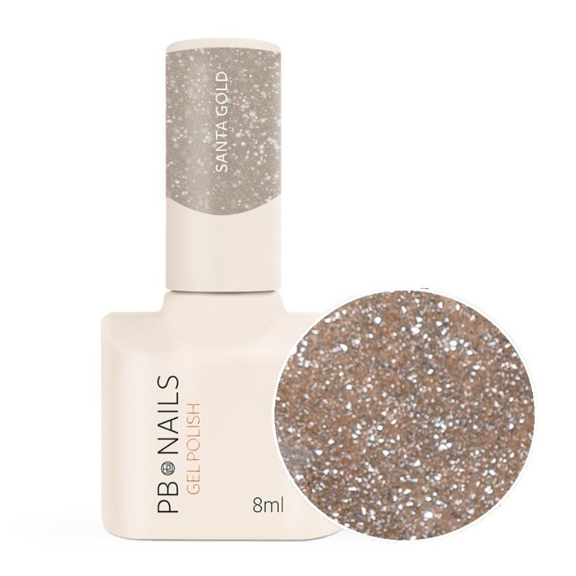 

PB NAILS Hybrid Varnish SANTA GOLD - 8 мл