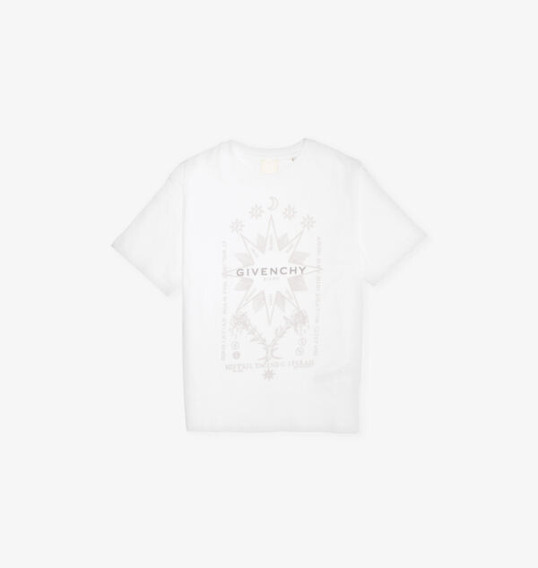 

Футболка из хлопка с принтом логотипа «Звезда» 8-12+ лет Givenchy, белый