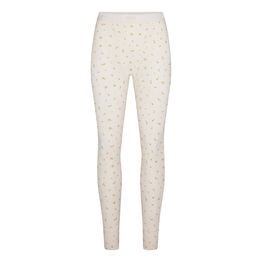 

Леггинсы SKIMS Cotton Rib, цвет Marigold Rosebud Print