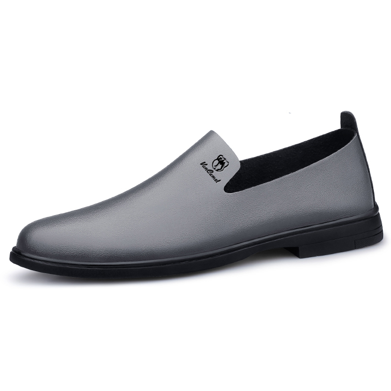 

VanCamel Повседневные кожаные туфли мужские низкие черные, белые, синие, серые, черные с перфорацией, белые с перфорацией, серые, цвет Gray