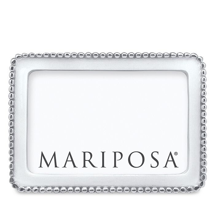 

Белая рамка 4x6 Mariposa с бисером, белый