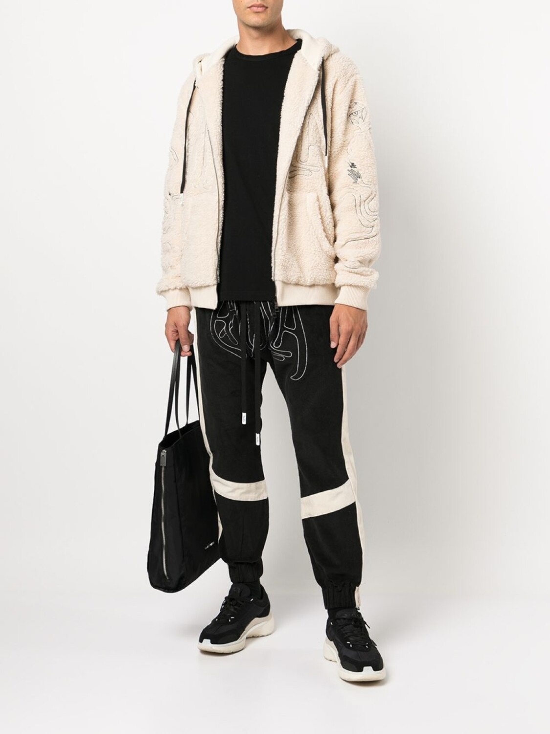 

Haculla брюки с низким шаговым швом и вышитым логотипом, черный