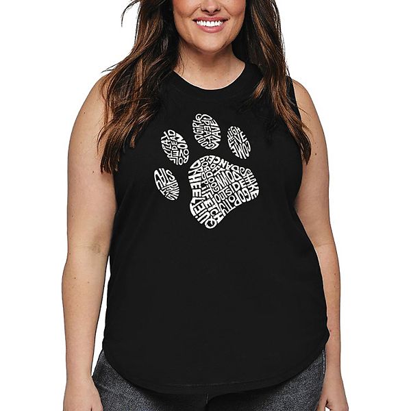 

Футболка с принтом Women's plus size word art - dog paw La Pop Art, Black, Черный, Футболка с принтом Women's plus size word art - dog paw La Pop Art, Black