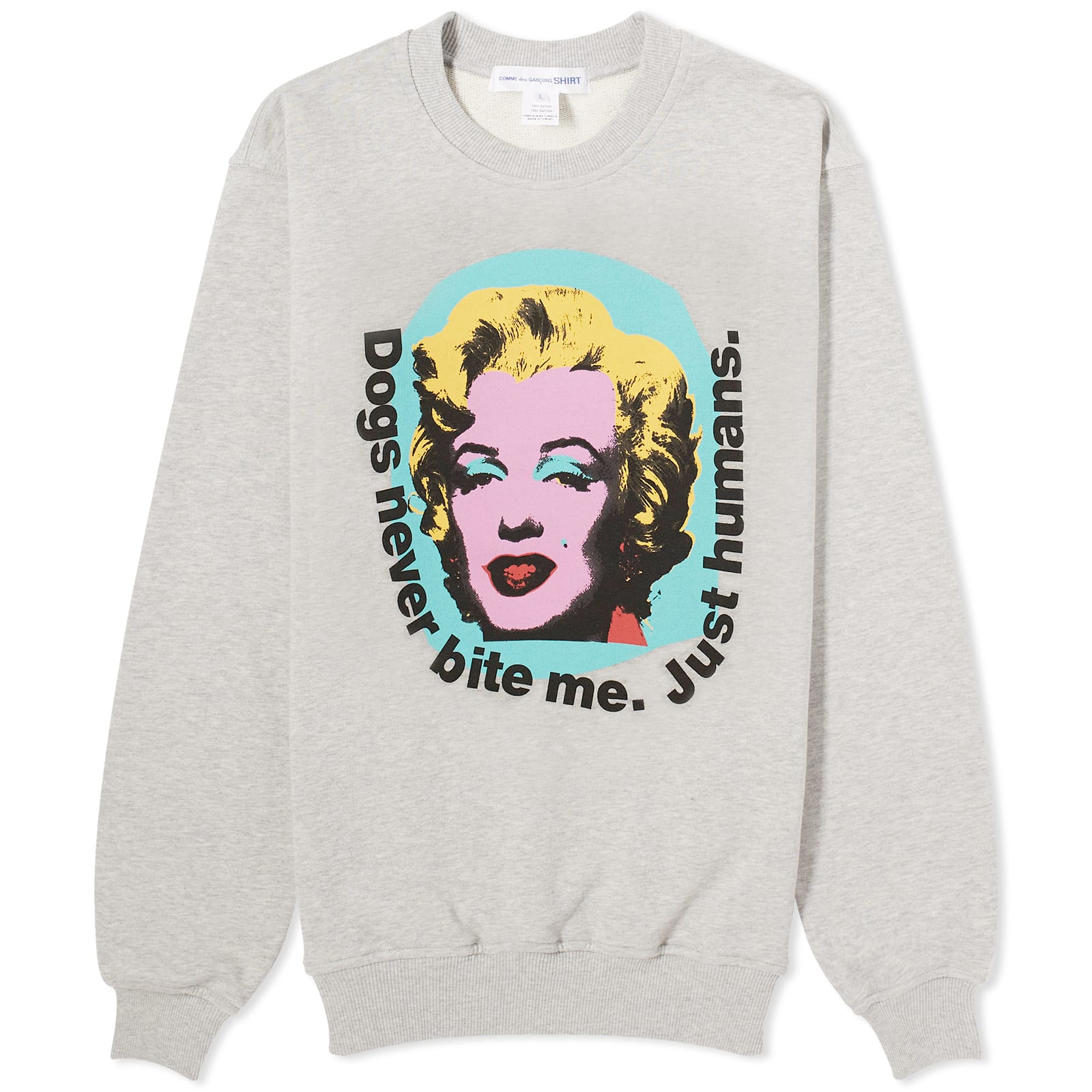 

Свитер Comme Des Garçons Shirt X Andy Warhol Marilyn Monroe Sweatsh, цвет Top Grey