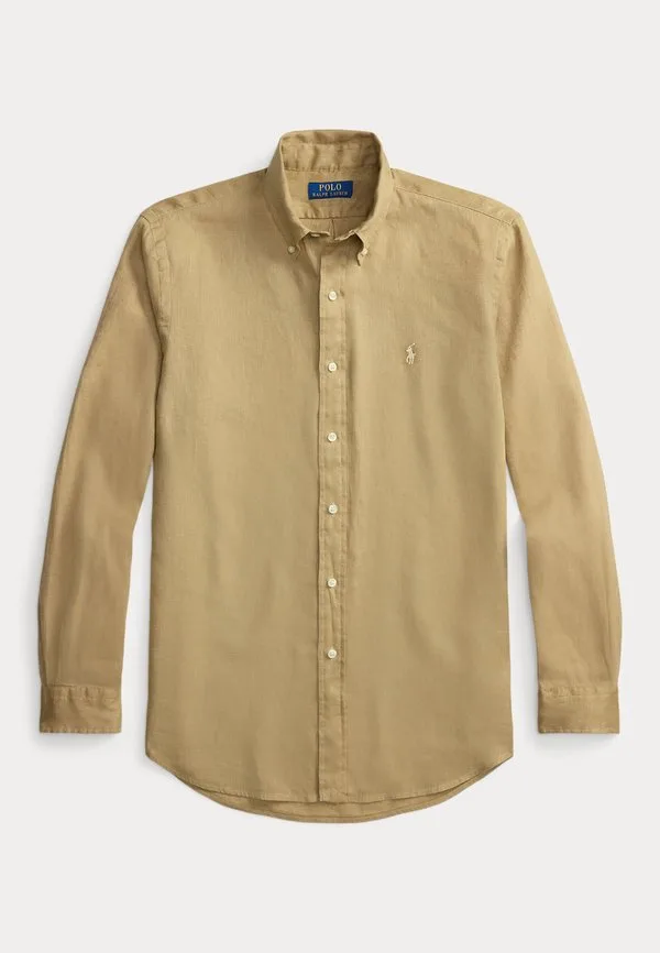Приталенная льняная рубашка Polo Ralph Lauren, Beige — фото 4
