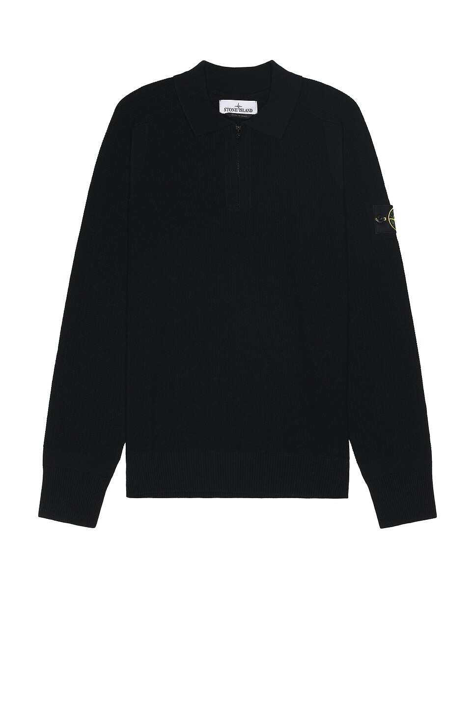 

Вязаная рубашка-поло Stone Island, черный