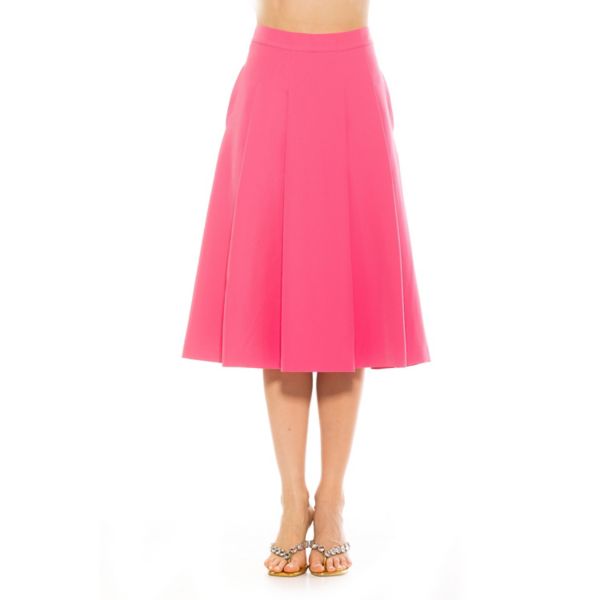 

Женская плиссированная юбка миди Illia Alexia Admor, цвет hot pink