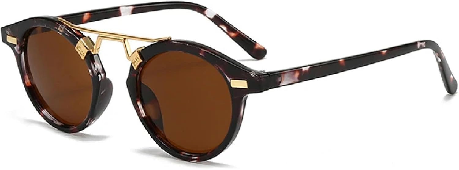 

Винтажные круглые солнцезащитные очки для женщин, модные градиентные очки для активного отдыха, стильные, роскошные, повседневные солнцезащитные очки TKKTLLT, Floral-brown