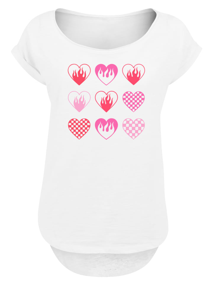 

Футболка к Международному женскому дню: Пылающие сердца белого цвета F4NT4STIC, Белый, Футболка к Международному женскому дню: Пылающие сердца белого цвета F4NT4STIC