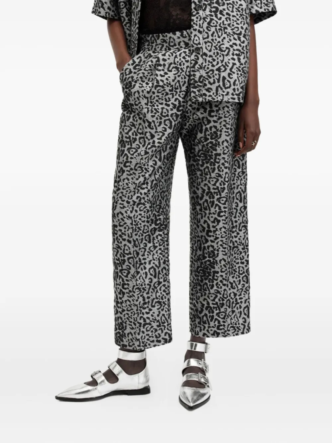 

AllSaints брюки с леопардовым принтом
