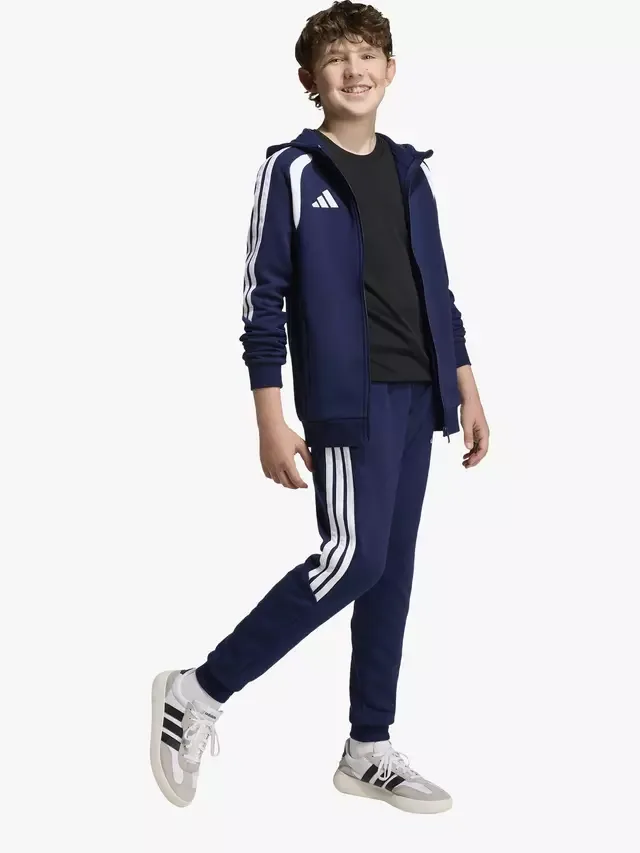 Детская толстовка на молнии Tiro26 League, темно-синий/белый цвет adidas — фото 3