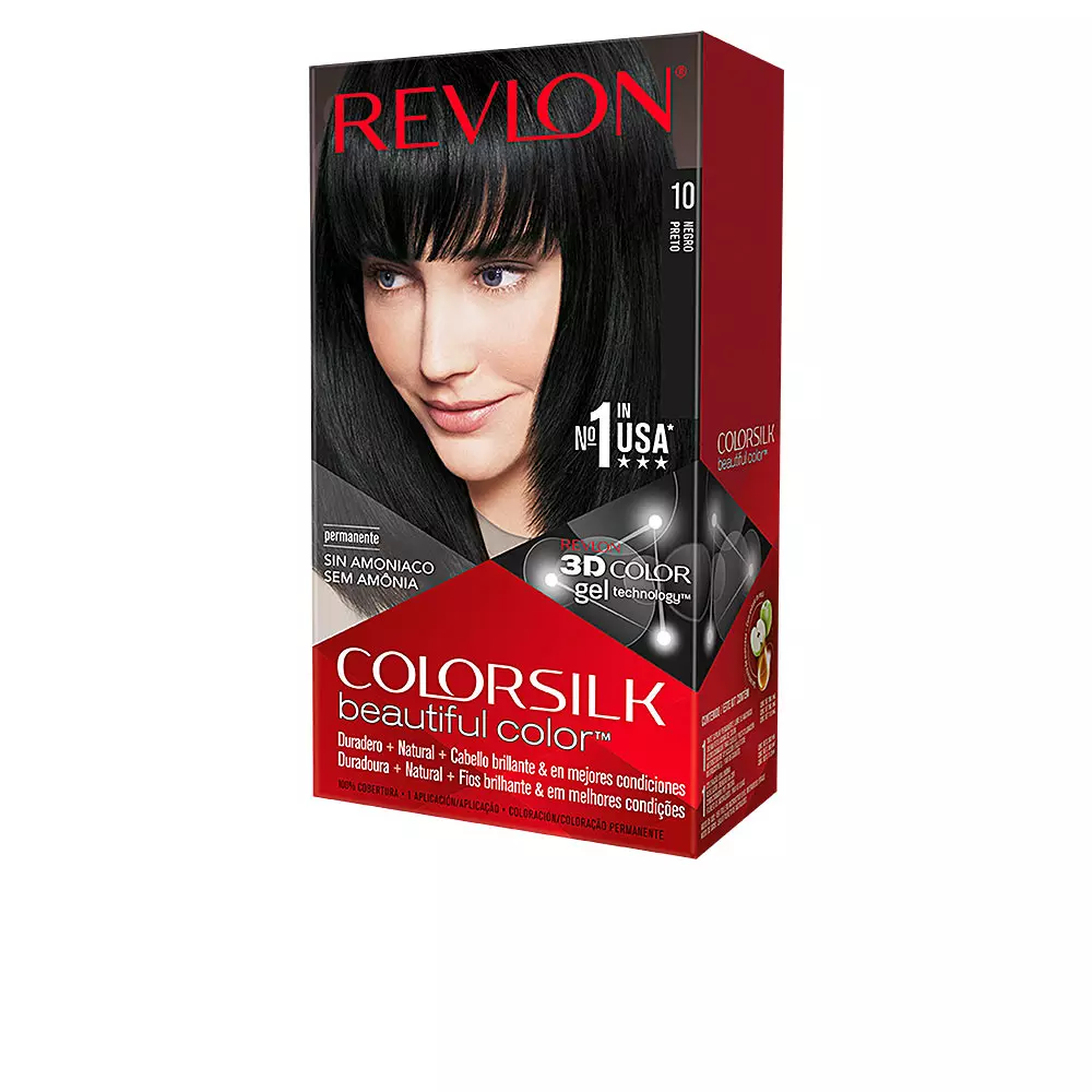 

Краска для волос Colorsilk tinte Revlon Mass Market, цвет 10-negro, 1 шт.