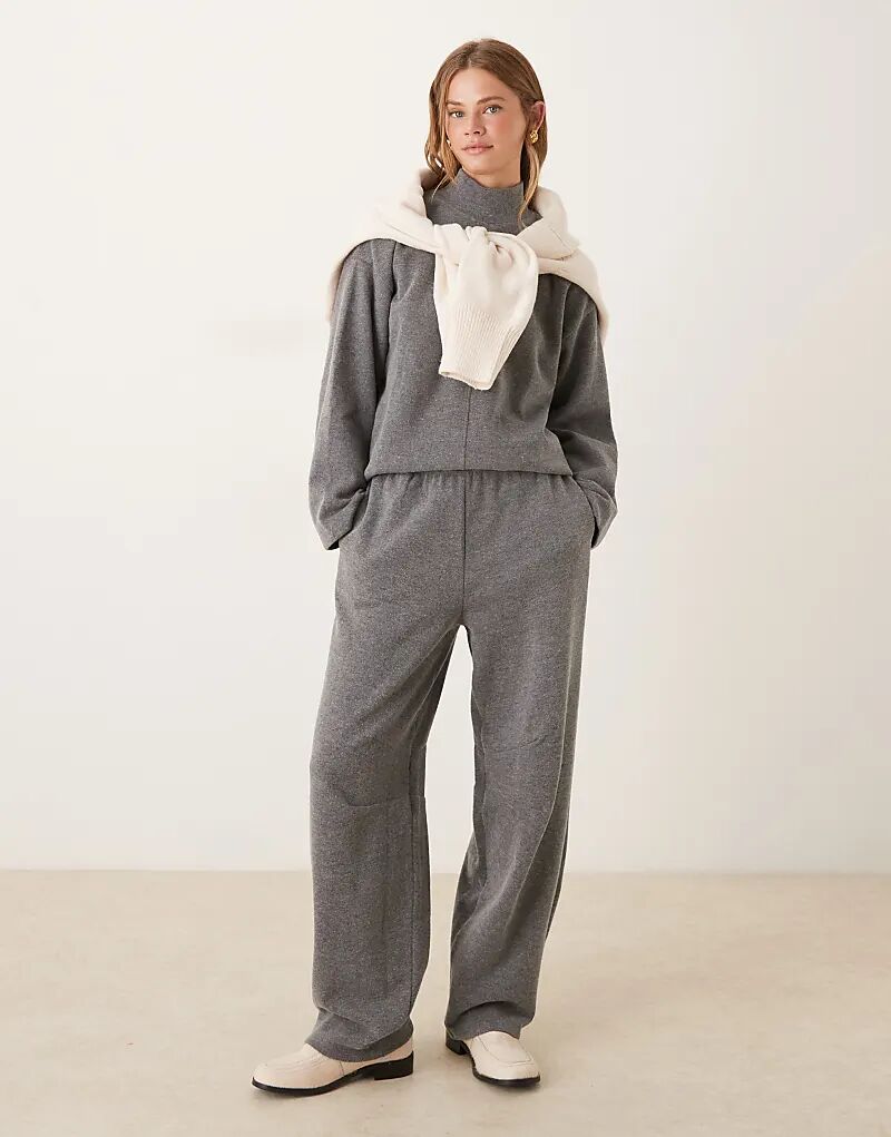 

Супермягкие спортивные брюки-бочонки ASOS DESIGN цвета - древесно-угольный меланж - древесно-угольный