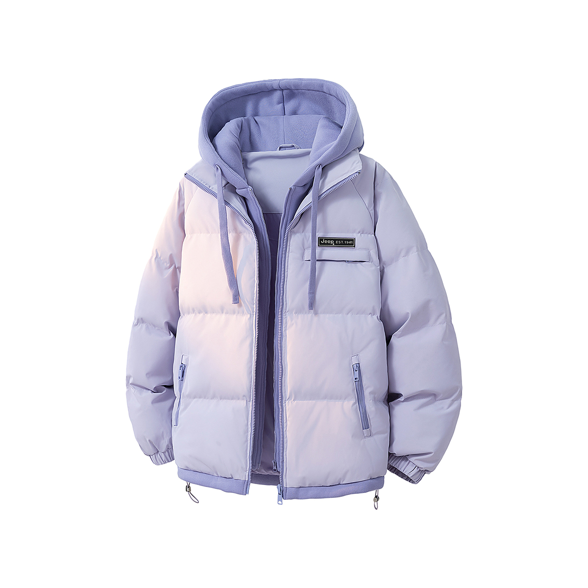 

Мужская пуховая куртка с капюшоном, утепленные Jeep, hazy фиолетовый 041