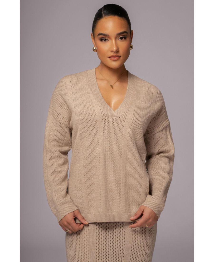 

Женский вязаный свитер Estela JLUXLABEL, Taupe