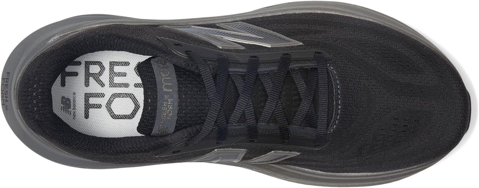 Кроссовки New Balance Men's Fresh Foam X More v6, Black/Castlerock/Black Metallic — фото 2