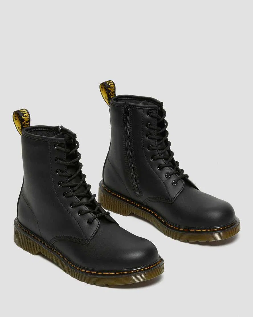 Детские кожаные ботинки на шнуровке 1460 Softy T Dr Martens, черный — фото 4