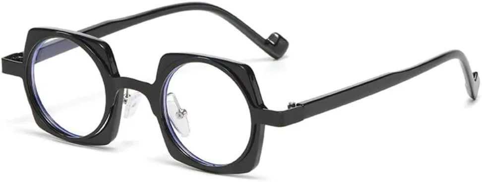 

Панк-модные маленькие солнцезащитные очки для женщин в стиле ретро с прозрачными линзами, для мужчин в оправе VFDHN, C5 Black Clear