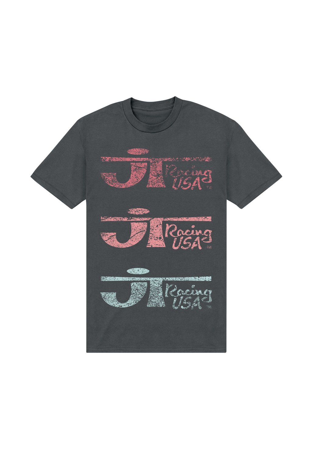 

Футболка с принтом JT RACING FADED TRIO OF LOGOS Henry Tiger, серый