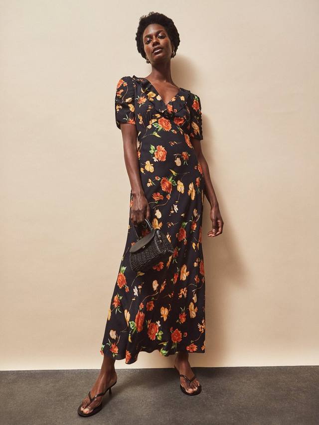 

Платье Petite с цветочным принтом и завязками сзади Ro&Zo, Red/Multi