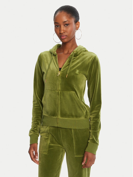 

Свитшот slim fit Robertson JCAP176G Juicy Couture, зелёный