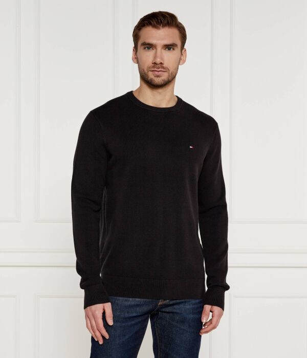 

Свитер мужской Tommy Hilfiger с логотипом, черный