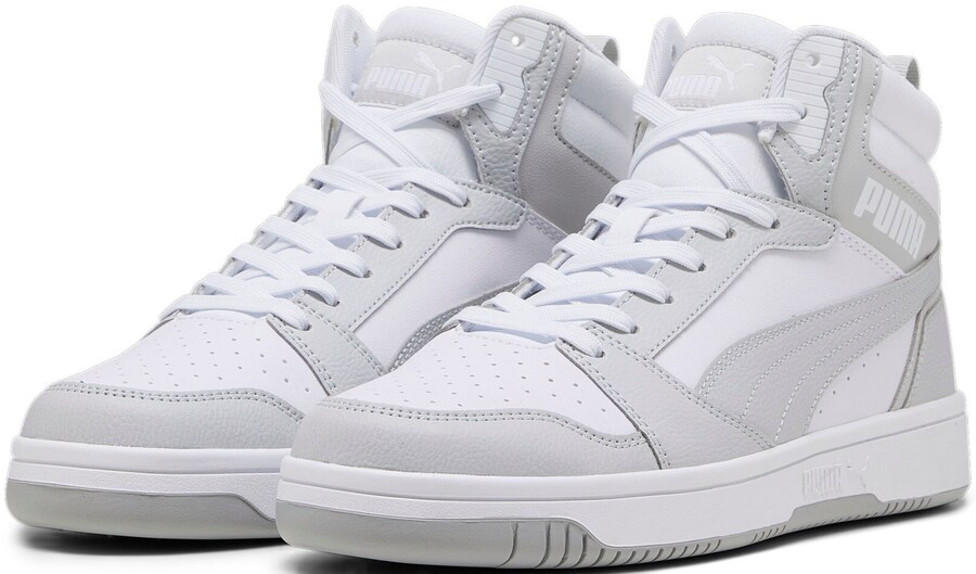 Высокие кроссовки PUMA Rebound V6, Light grey/White — фото 2
