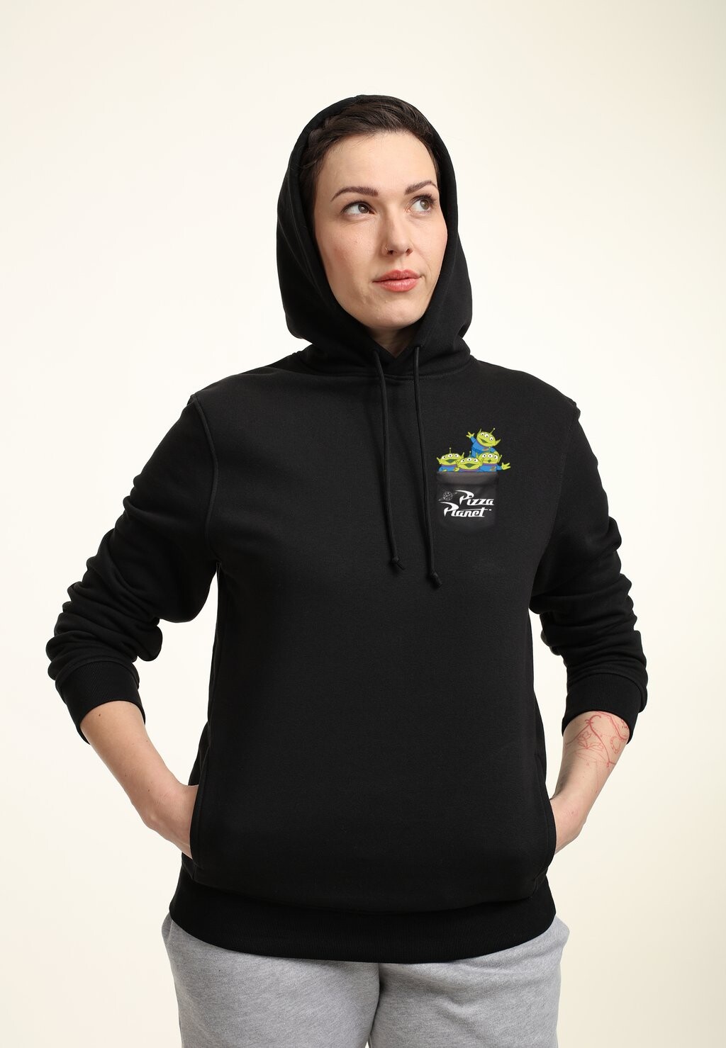

Толстовка с капюшоном TOY STORY ALIEN POCKET Henry Tiger, черный