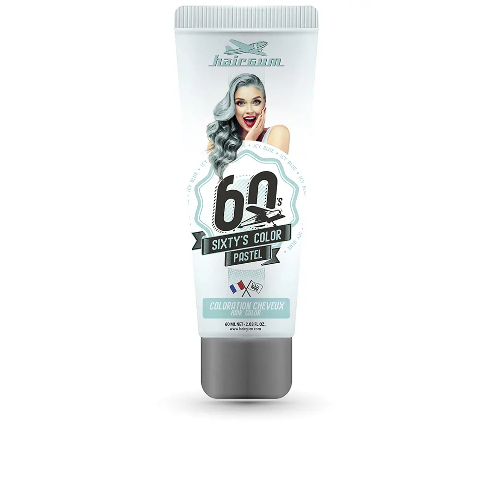

Краска для волос sixty’s color hair color Hairgum, цвет icy blue, 60 мл.
