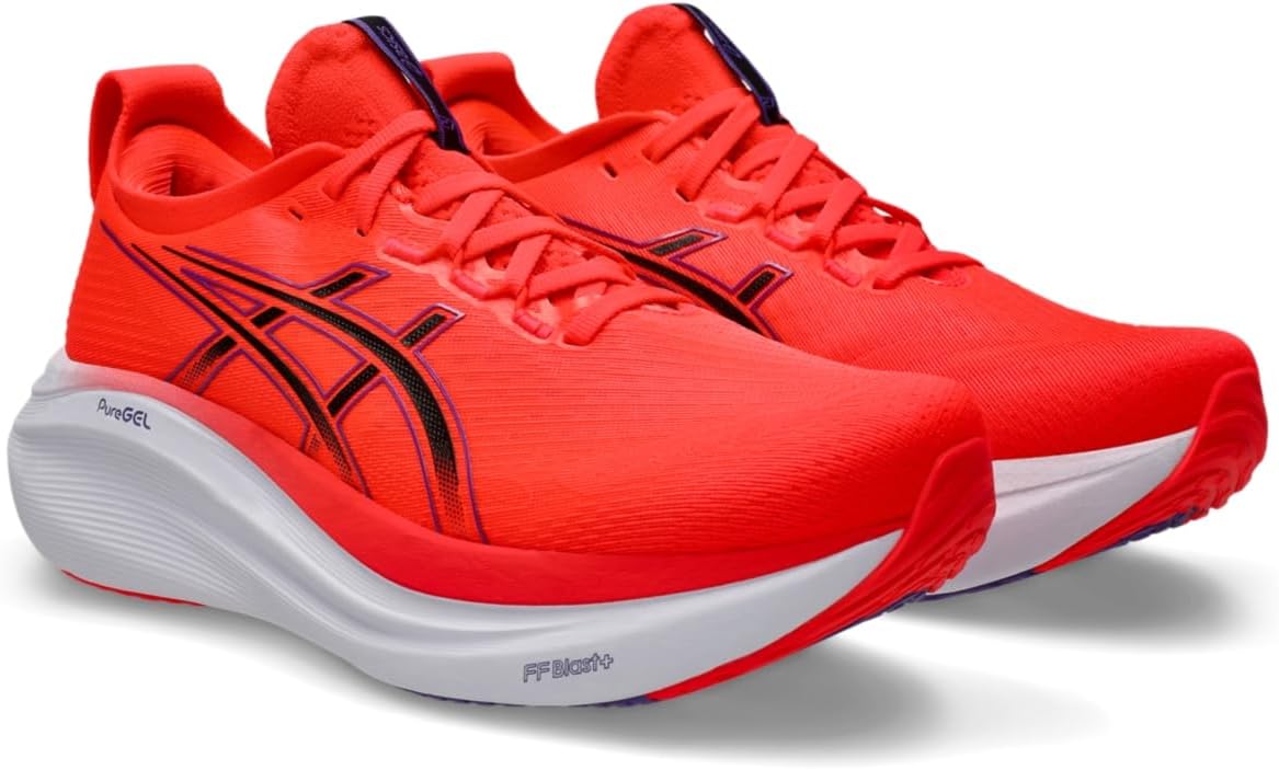 Мужские беговые кроссовки ASICS Gel-Nimbus 27, черный/красный — фото 2