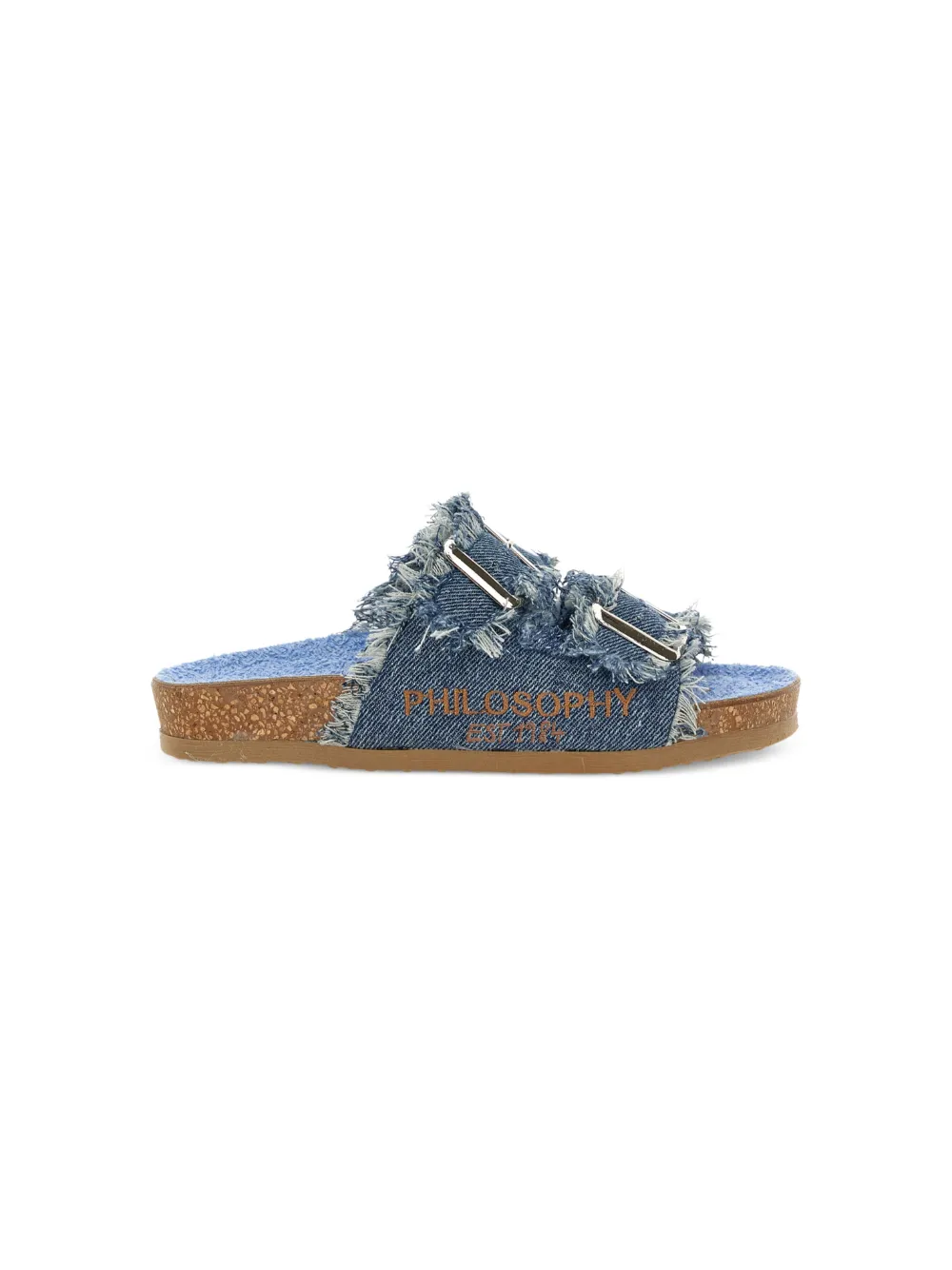 

Шлепанцы из денима Philosophy Di Lorenzo Serafini Kids, синий