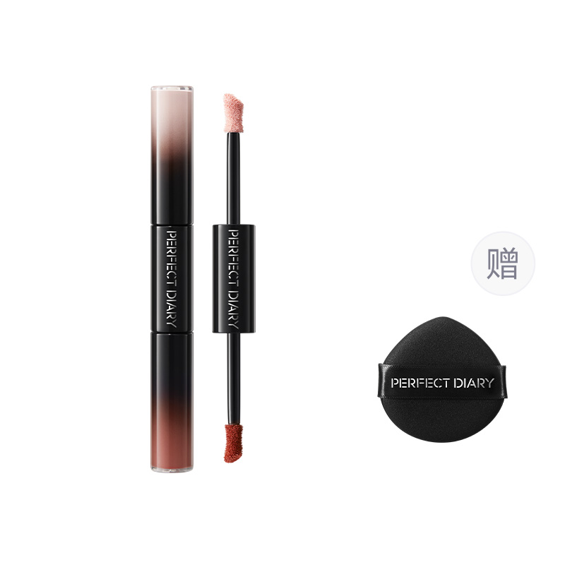 

Двойной крем-румяна для лица, помада и хайлайтер с осветляющим и питательным эффектом PERFECT DIARY