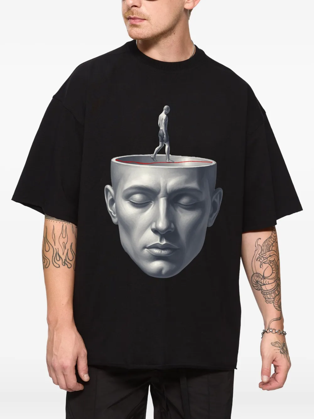 

Футболка с графическим принтом "Спокойствие" Hamza, черный