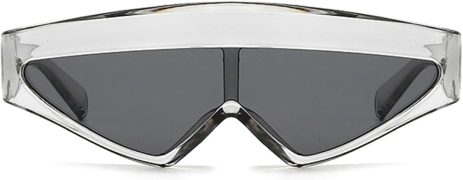 

Ретро-солнцезащитные очки «кошачий глаз» для женщин и мужчин, модные треугольные солнцезащитные очки 2025 года, защита от УФ-излучения UV400, винтажные очки mincl, Clear Gray