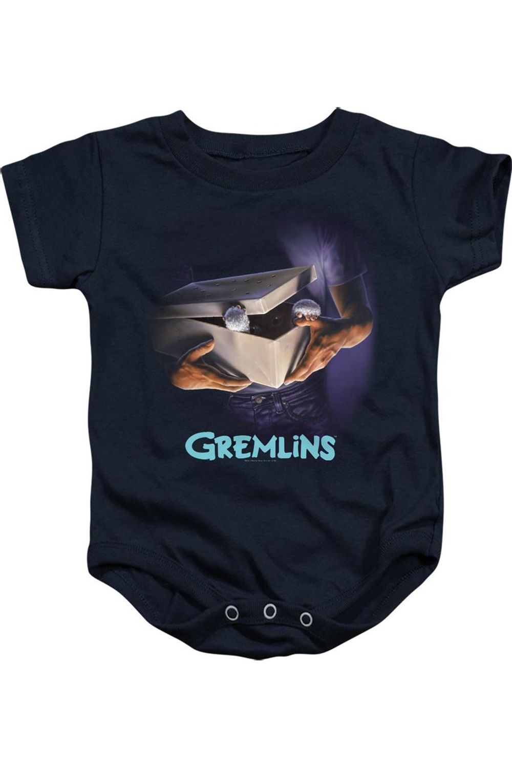 

Оригинальный постер к фильму «Гремлины» Детский комбинезон на кнопках Gildan, темно-синий