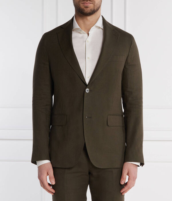 

Льняная куртка фогерти Regular fit Oscar Jacobson, хаки