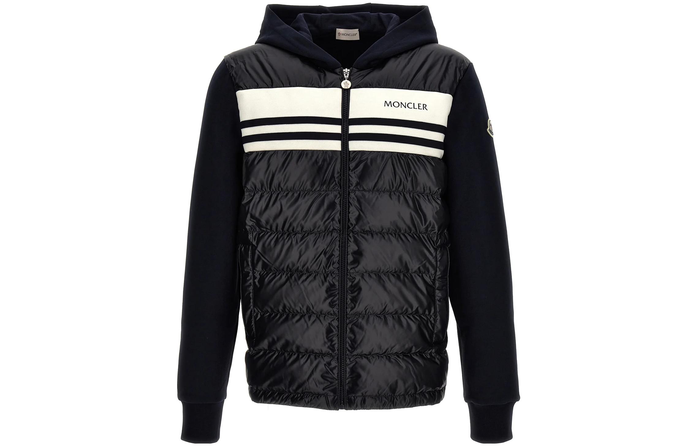 

Moncler Панельная стеганая хлопковая куртка, Dark Blue