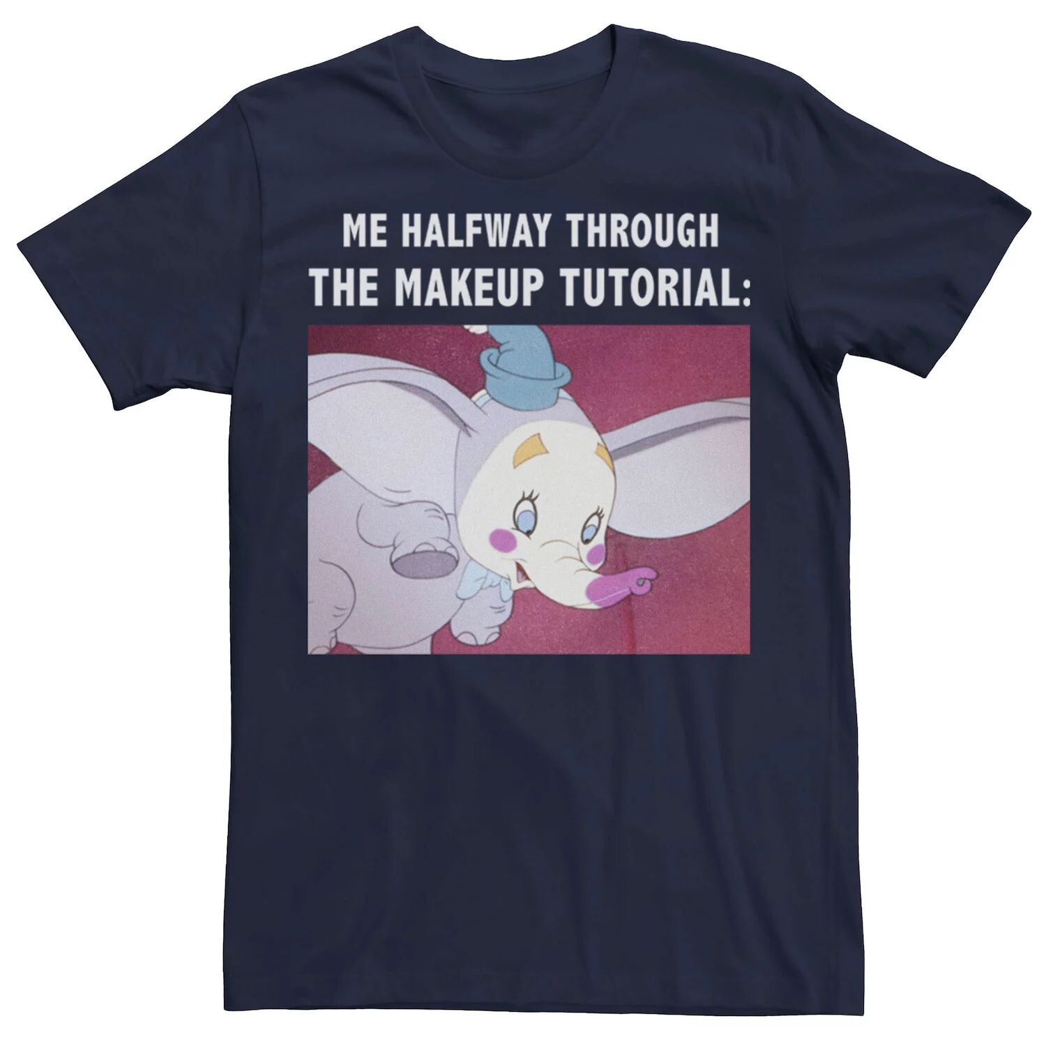 

Мужская футболка Dumbo Me Halfway Through The Makeup Tutorial Disney